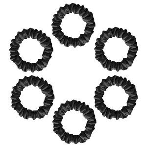 Softer Than Silk, 6-Piece Satin Hair Ties - All Hair Types & Comfortable Fit